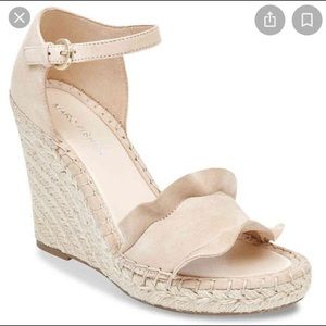 Marc Fisher Kickoff Ruffle Espadrille Wedge Sandal